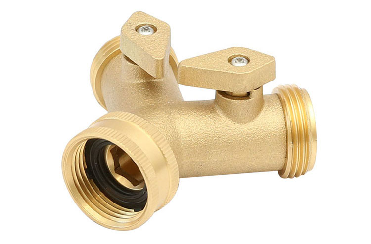 Ορείχαλκος 2 Way Garden Hose Connector made in China